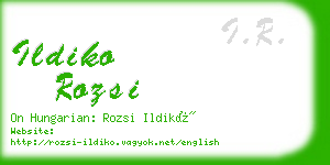 ildiko rozsi business card